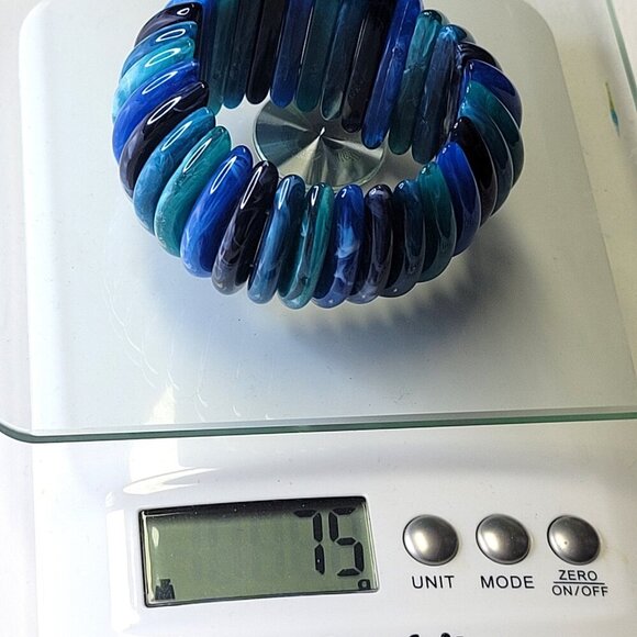 Aqua Blue Stretch Bracelet - Picture 10 of 11